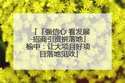 「强信心 看发展·招商引资拼落地」榆中：让大项目好项目落地见效