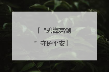 “碧海亮剑”守护平安