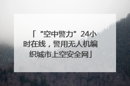 “空中警力”24小时在线，警用无人机编织城市上空安全网