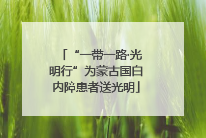 “一带一路·光明行”为蒙古国白内障患者送光明