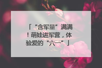 “含军量”满满！萌娃进军营，体验爱的“六一”