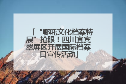 “哪吒文化档案特展”抢眼！四川宜宾翠屏区开展国际档案日宣传活动
