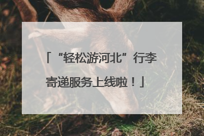 “轻松游河北”行李寄递服务上线啦！