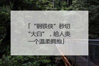 “钢铁侠”秒切“大白”，给人类一个温柔拥抱