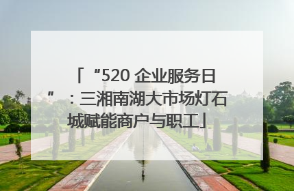 “520 企业服务日”：三湘南湖大市场灯石城赋能商户与职工