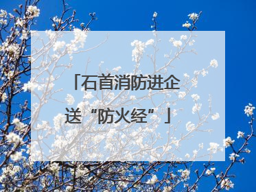 石首消防进企送“防火经”