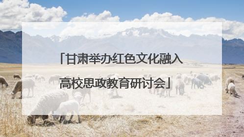甘肃举办红色文化融入高校思政教育研讨会