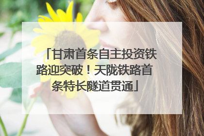 甘肃首条自主投资铁路迎突破！天陇铁路首条特长隧道贯通