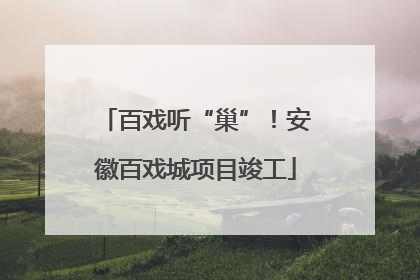 百戏听“巢”！安徽百戏城项目竣工