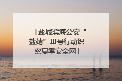 盐城滨海公安“盐靖”Ⅲ号行动织密夏季安全网
