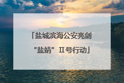 盐城滨海公安亮剑“盐靖”Ⅱ号行动