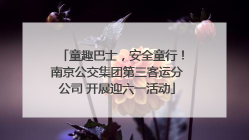 童趣巴士，安全童行！南京公交集团第三客运分公司 开展迎六一活动