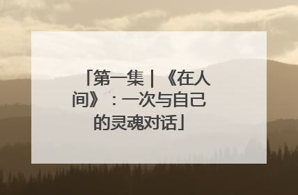 第一集｜《在人间》：一次与自己的灵魂对话