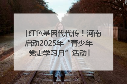 红色基因代代传！河南启动2025年“青少年党史学习月”活动