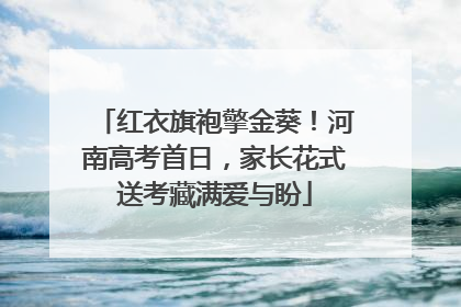 红衣旗袍擎金葵！河南高考首日，家长花式送考藏满爱与盼