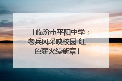 临汾市平阳中学：老兵风采映校园 红色薪火续新章
