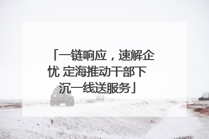 一链响应，速解企忧 定海推动干部下沉一线送服务