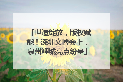 世遗绽放，版权赋能！深圳文博会上，泉州鲤城亮点纷呈