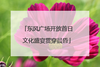 东风广场开放首日 文化盛宴贯穿晨昏