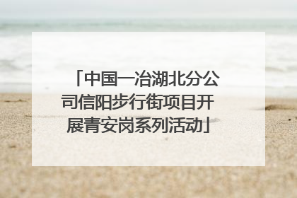 中国一冶湖北分公司信阳步行街项目开展青安岗系列活动