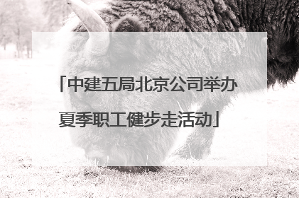 中建五局北京公司举办夏季职工健步走活动