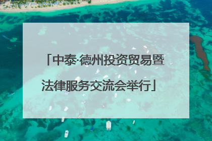中泰·德州投资贸易暨法律服务交流会举行