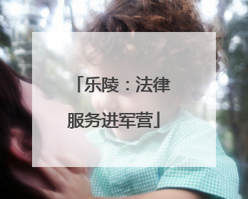 乐陵：法律服务进军营
