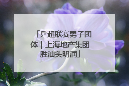 乒超联赛男子团体｜上海地产集团胜汕头明润