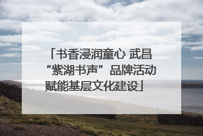 书香浸润童心 武昌“紫湖书声”品牌活动赋能基层文化建设