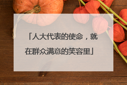 人大代表的使命，就在群众满意的笑容里