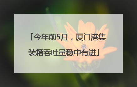 今年前5月，厦门港集装箱吞吐量稳中有进