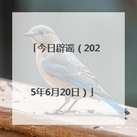 今日辟谣（2025年6月20日）