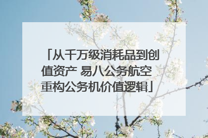 从千万级消耗品到创值资产 易八公务航空重构公务机价值逻辑