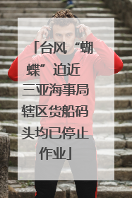 台风“蝴蝶”迫近 三亚海事局辖区货船码头均已停止作业