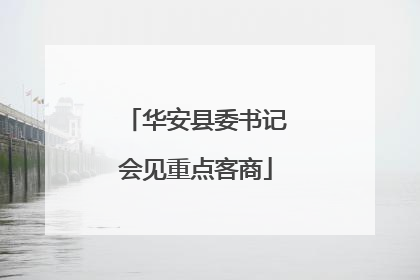 华安县委书记会见重点客商