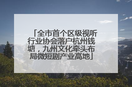 全市首个区级视听行业协会落户杭州钱塘，九州文化牵头布局微短剧产业高地