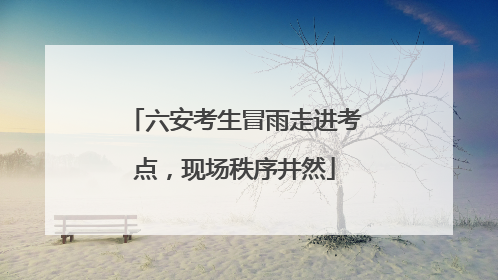 六安考生冒雨走进考点，现场秩序井然