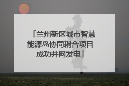 兰州新区城市智慧能源岛协同耦合项目成功并网发电