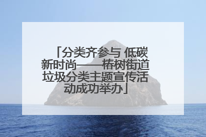 分类齐参与 低碳新时尚——椿树街道垃圾分类主题宣传活动成功举办