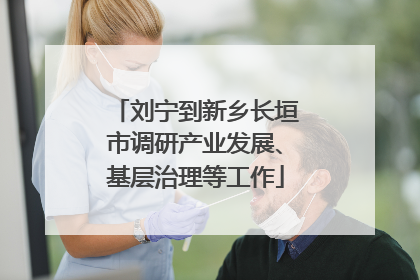 刘宁到新乡长垣市调研产业发展、基层治理等工作