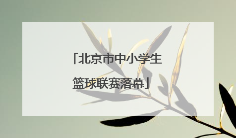 北京市中小学生篮球联赛落幕