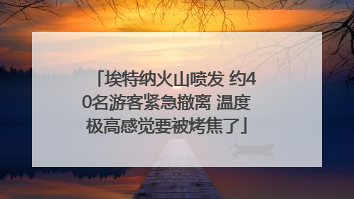 埃特纳火山喷发 约40名游客紧急撤离 温度极高感觉要被烤焦了