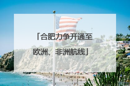 合肥力争开通至欧洲、非洲航线
