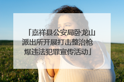 嘉祥县公安局卧龙山派出所开展打击整治枪爆违法犯罪宣传活动