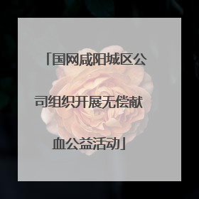 国网咸阳城区公司组织开展无偿献血公益活动