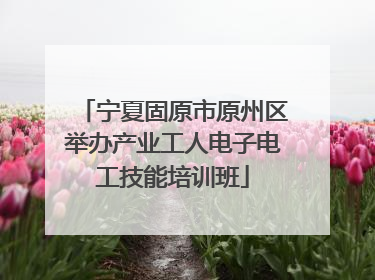 宁夏固原市原州区举办产业工人电子电工技能培训班