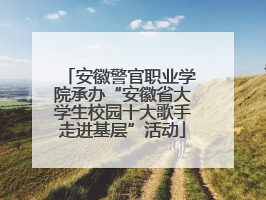 安徽警官职业学院承办“安徽省大学生校园十大歌手走进基层”活动