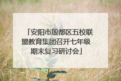 安阳市殷都区五校联盟教育集团召开七年级期末复习研讨会