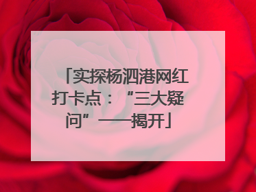 实探杨泗港网红打卡点：“三大疑问”一一揭开