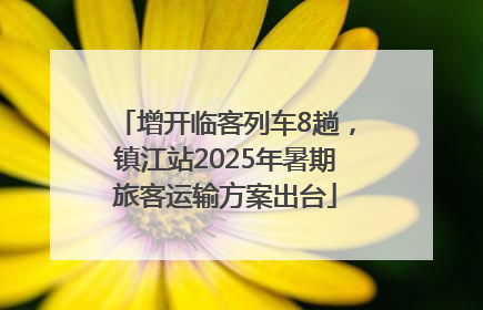 增开临客列车8趟，镇江站2025年暑期旅客运输方案出台
